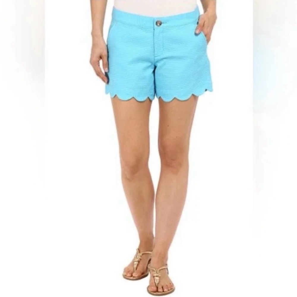 Lilly Pulitzer Buttercup Scalloped Stretch Shorts - Size 2